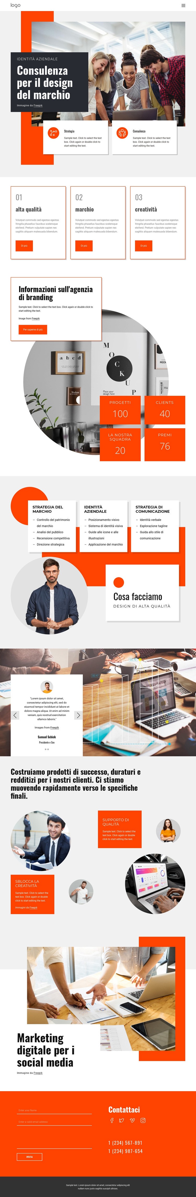 Agenzia di design per la crescita Modelli di Website Builder