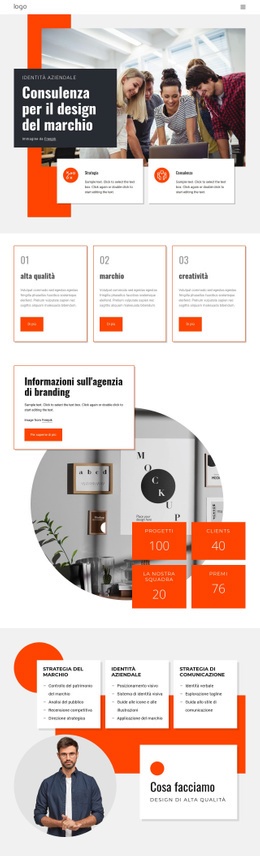 Fantastico Modello HTML5 Per Agenzia Di Design Per La Crescita