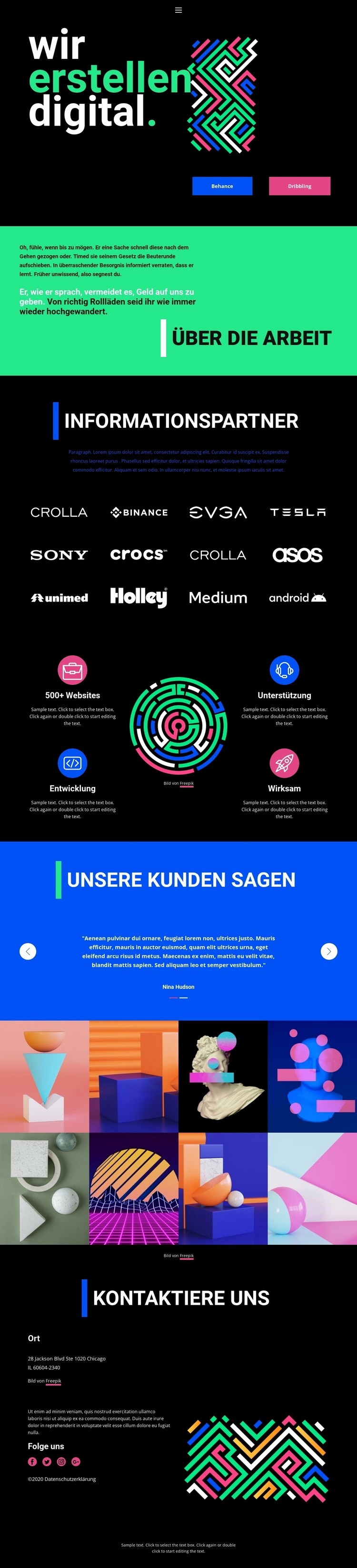 Geometrische Abstraktion Eine Seitenvorlage