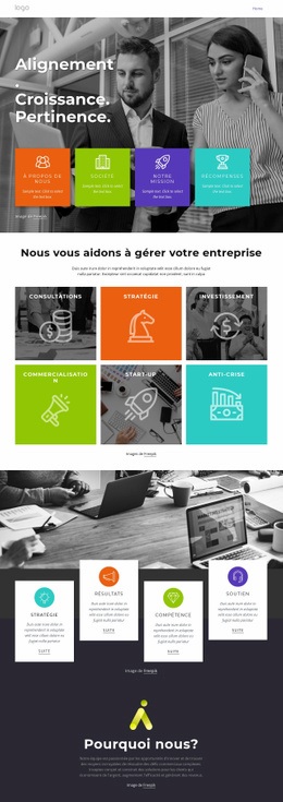 Croissance Et Transformation De L'Entreprise - HTML Template Generator