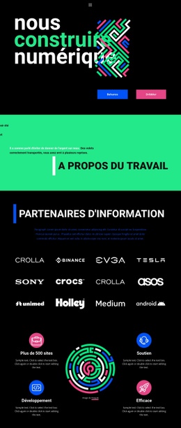 Sections De La Page D'Accueil Pour Abstraction Géométrique