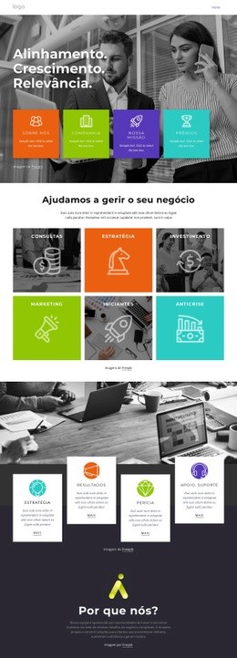 Crescimento E Transformação De Negócios - HTML Template Generator