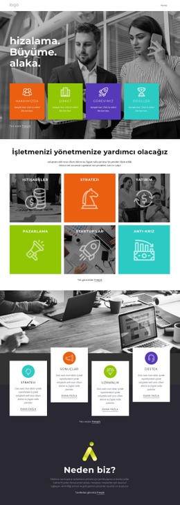 İş Büyümesi Ve Dönüşümü Bootstrap HTML