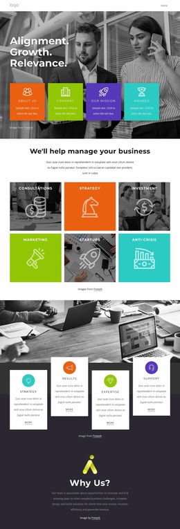 Business Growth And Transformation - Landing Page Template