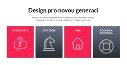 Buňky S Velkými Ikonami - Krásný Design Webových Stránek