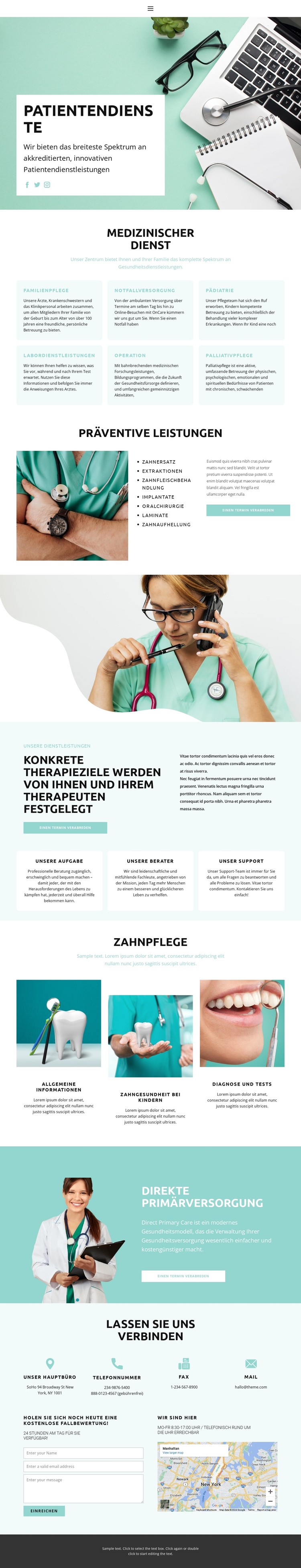 Auf Fakten basierende Medizin CSS-Vorlage