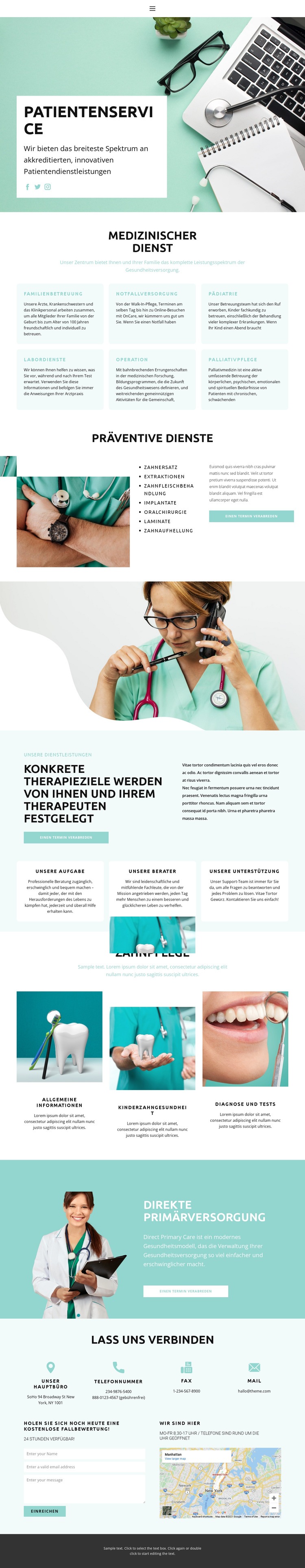 Auf Fakten basierende Medizin HTML Website Builder