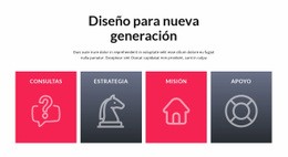 Celdas Con Iconos Grandes - Diseño De Una Página