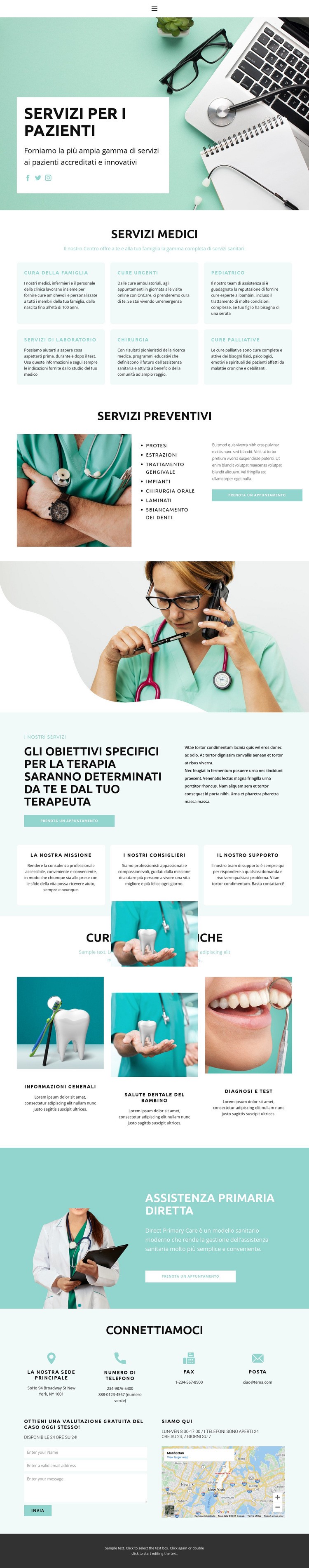 Medicina basata sull'evidenza Modelli di Website Builder