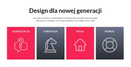 Komórki Z Dużymi Ikonami - Piękny Projekt Strony Internetowej