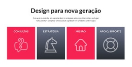 Células Com Ícones Grandes - Belo Design De Site
