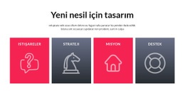 Büyük Simgeler Içeren Hücreler - Açılış Sayfası Tasarımcısı