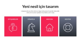 Büyük Simgeler Içeren Hücreler - Tek Sayfalı Tasarım