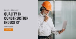 Construction Industry Works Landing Page Template