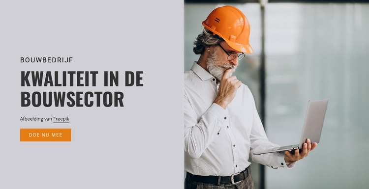 De bouwsector werkt Website Builder-sjablonen