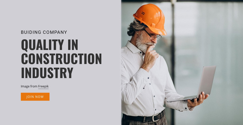 Construction industry works Squarespace Template Alternative