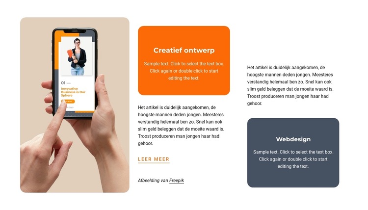 Inspirerende ontwerpen Website sjabloon