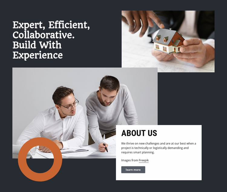  Architecture expert services Landing Page