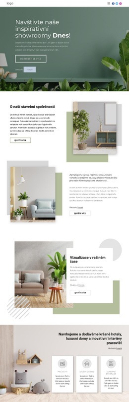 Design Interiéru Showroomu – Stažení Šablony HTML