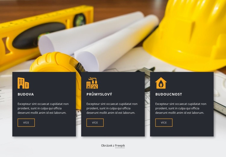 Stavební služby a plány Šablona webové stránky
