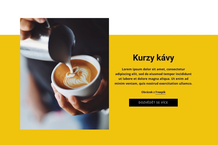 Kurzy kávového baristy Webový design