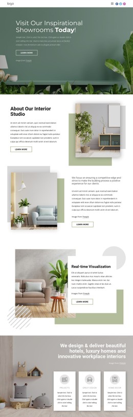 Showroom interior design - CSS Template by Nicepage
