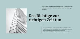 Zukünftige Zeitarchitektur – Professionelle Einseitenvorlage