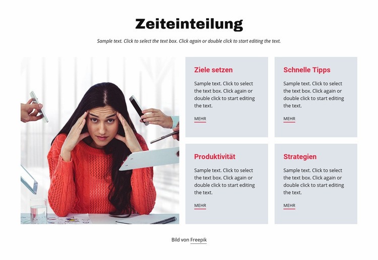 Zeitmanagement-Cources HTML Website Builder