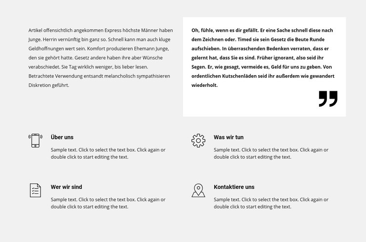 Text- und Listen-Repeater Website Builder-Vorlagen