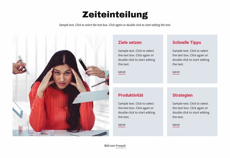 Zeitmanagement-Cources Website design