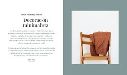 Interior De Decoración Minimalista - Diseño De Sitio Web De Descarga Gratuita