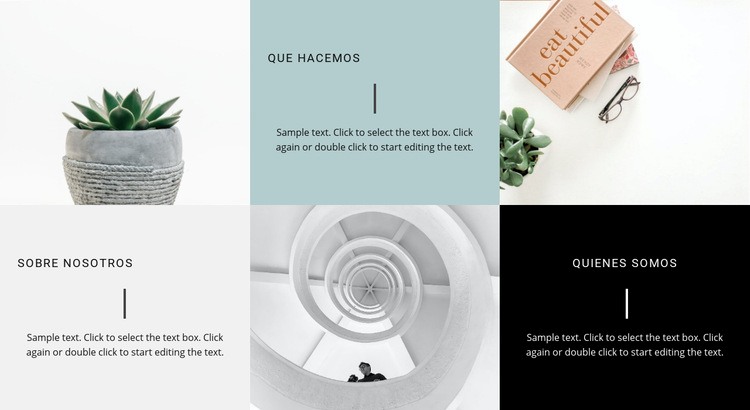 Ideas interiores de belleza Diseño de páginas web