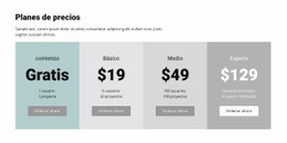 Plan De Precios Para Empresas: Maqueta De Sitio Web Adaptable