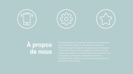 Icônes Et Texte - Modèle Ultime D'Une Page