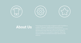 Icons And Text - Responsive Static Site Generator