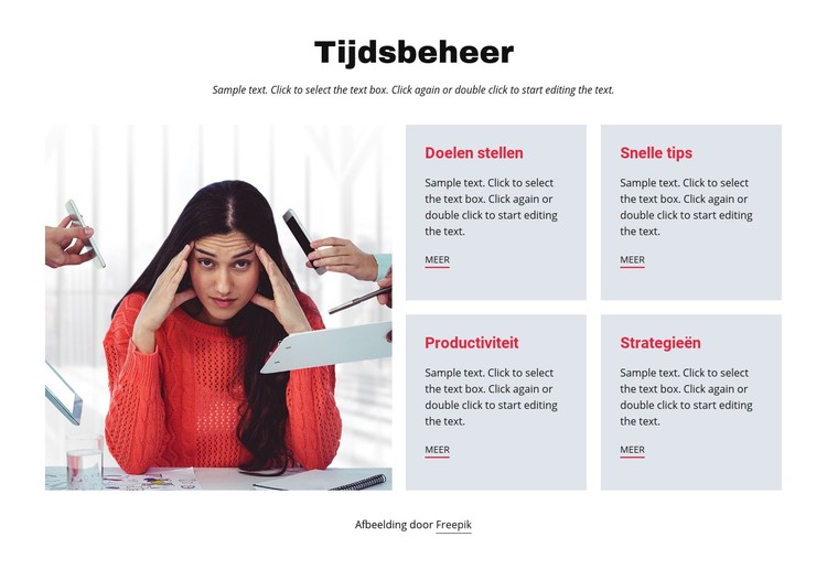 Tijdmanagement CSS-sjabloon