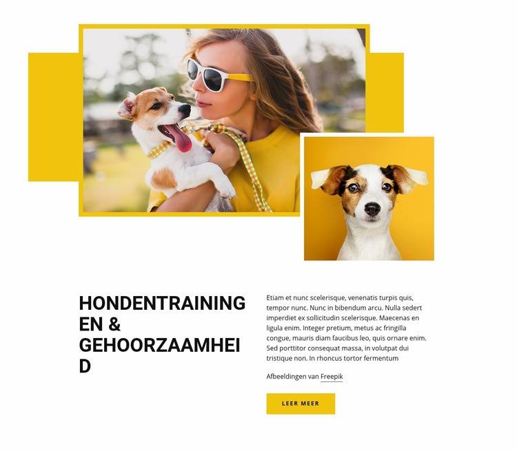 Opleidingen voor huisdieren HTML-sjabloon