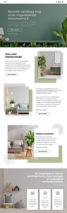 Showroom Interieurontwerp Sjablonen Html5 Responsief Gratis