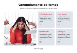 Construtor De Sites Exclusivo Para Fontes De Gerenciamento De Tempo