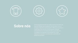 Design De Site Pronto Para Uso Para Ícones E Texto