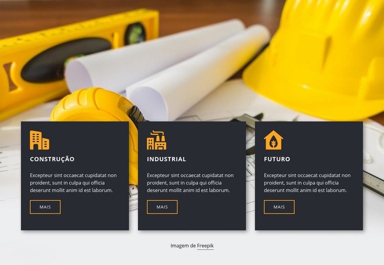 Serviços de construção e planos Design do site