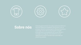 Ícones E Texto Site De Comércio Eletrônico