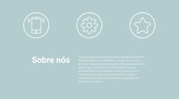Ícones E Texto - Modelo De Site Gratuito