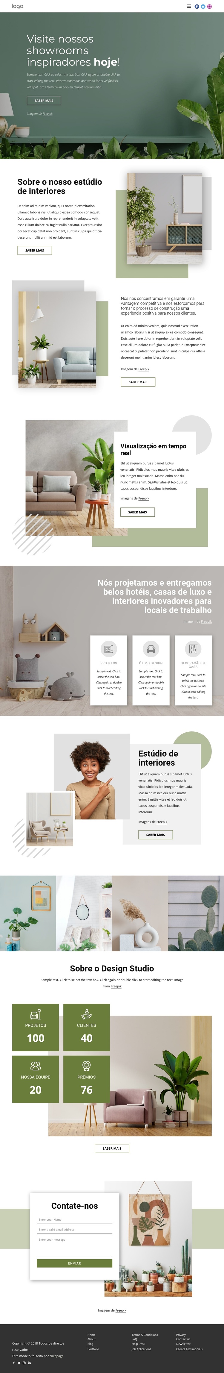 Design de interiores de showroom Tema WordPress