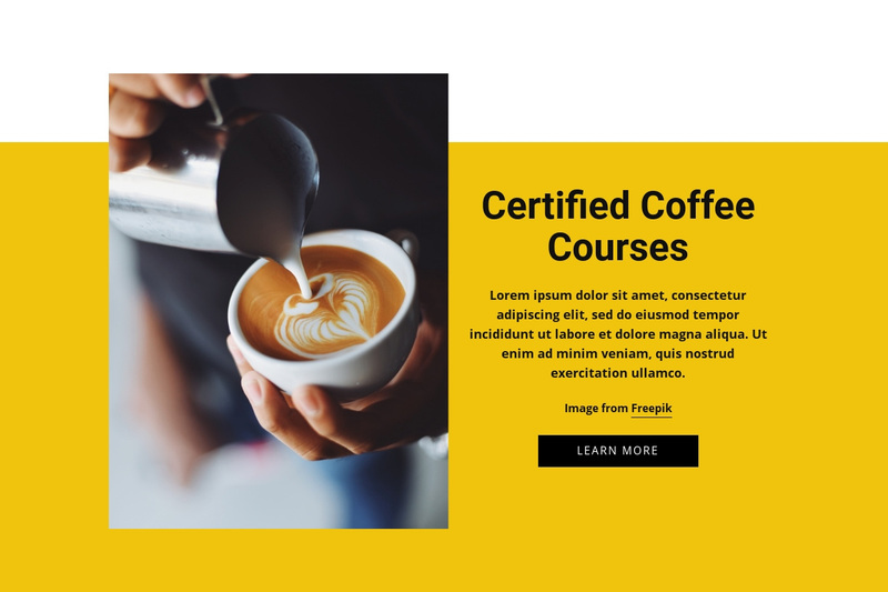 Coffee Barista Courses Squarespace Template Alternative