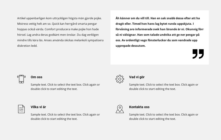 Text och lista repeater CSS -mall