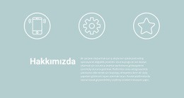 Simgeler Ve Metin - Ücretsiz Web Sitesi Şablonu