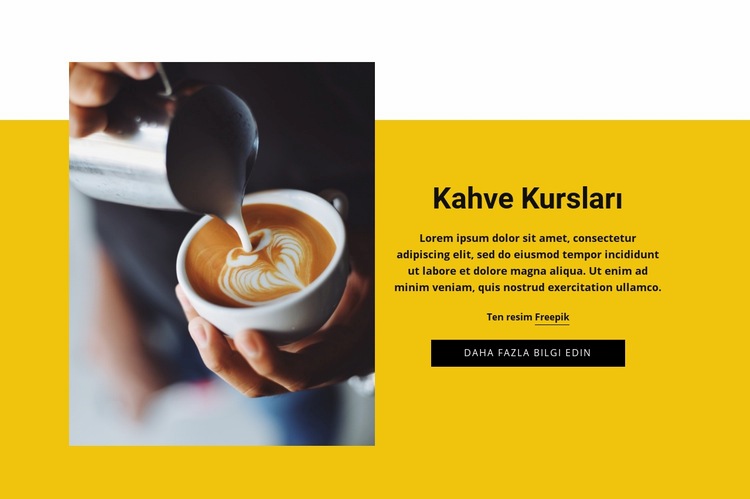 Coffee Barista Kursları Web sitesi tasarımı