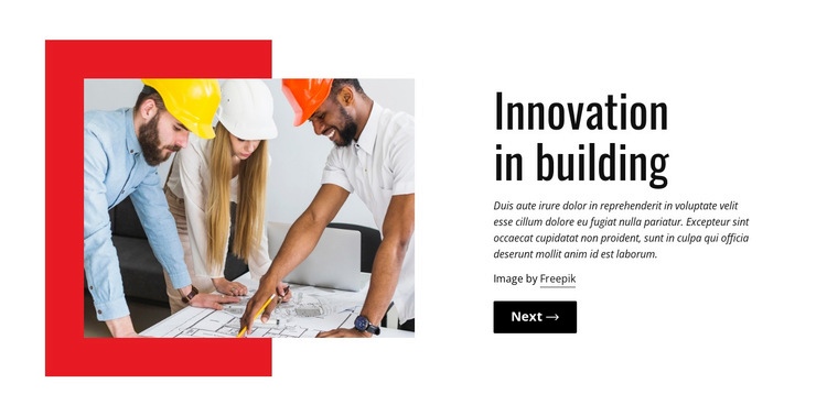 Inovace v budově Html Website Builder
