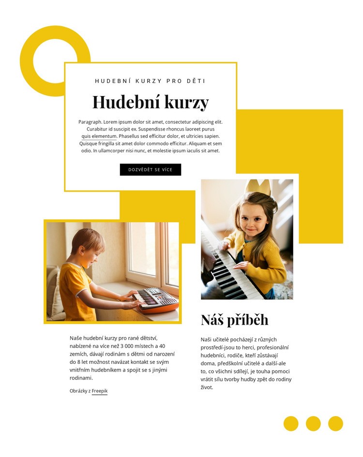 Hudební výchova dětí Šablona CSS